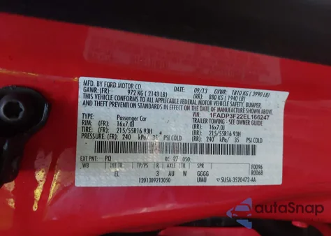 2014 Ford Focus Se from USA, damaged, VIN 1FADP3F22EL166247